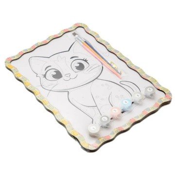 Фото2.Картина по номерах деревʼяна 