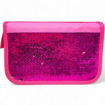 Фото2.Пенал-книжка з паєтками (2 відділення) рожевий, мікс видів