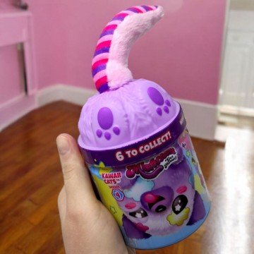 Фото2.М’яка іграшка MISFITTENS W4 – КОТИК У БАНЦІ (блакитний)