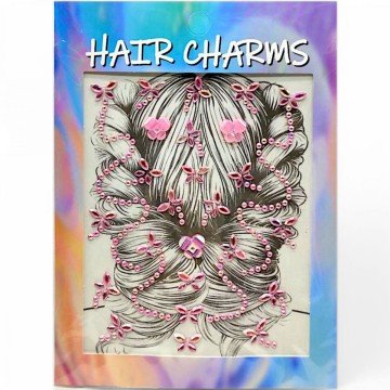 Фото2.Наліпки-стрази для волосся (мікс видів)