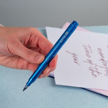 Фото3.Фломастери-пензлики, набір 6шт, Kite Creative металізовані