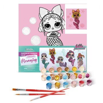 Фото2.Картина за номерами з фарбами металік 