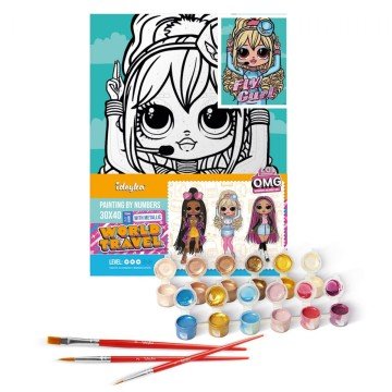 Фото2.Картина за номерами з фарбами металік 