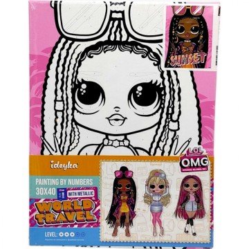 Фото2.Картина за номерами з фарбами металік 