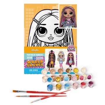 Фото2.Картина за номерами з фарбами металік 