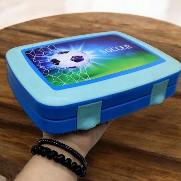 Фото2.Ланч-бокс, біопластик, 3 секції (блакитний)