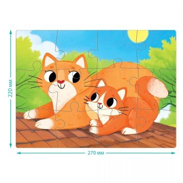 Фото2.Пазл «Завжди разом. Котики» 12 елементів