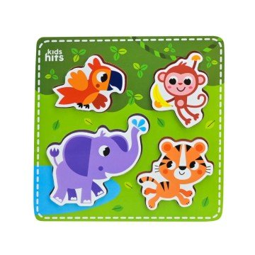 Фото3.Іграшка деревʼяна Рамка-вкладиші Зоопарк 15 х 15 см