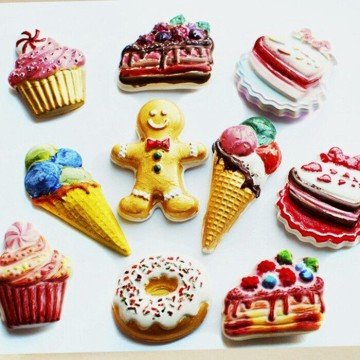 Фото2.Кондитерська лавка. Гіпсова розмальовка на магнітах