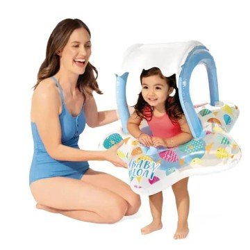 Фото2.Надувне коло з ніжками і дашком (81х79 см)