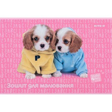 Фото2.Зошит для малювання, 12 арк., скоба, софт тач + УФ лак, SP