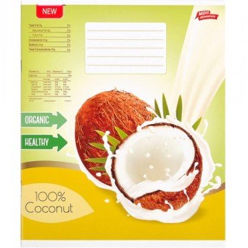 Фото2.Зошит кольоровий 12 аркушів, лінія (20 штук в упаковці)