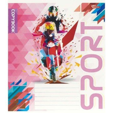 Фото2.Зошит кольоровий 12 аркушів, клітинка (20 штук в упаковці)