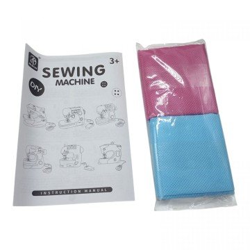 Фото3.Швейна машинка на батарейках (РОЖЕВА),шиє, підсвічування, нитки, тканина, сантиметр, інструкція, в к