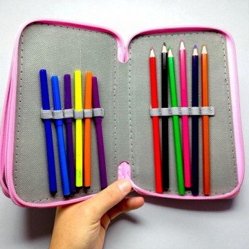 Фото2.Пенал із канц. приладдям ЄДИНОРІГ (РОЖЕВИЙ)