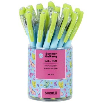 Фото2.Ручка кулькова Summer Butterly, синя