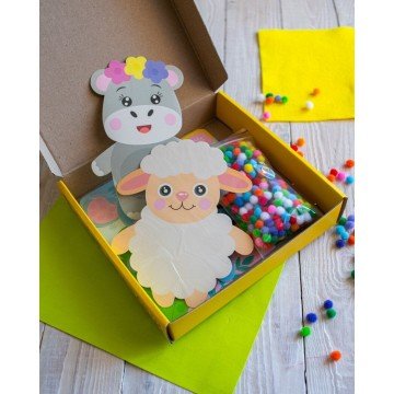 Фото2.Великий набір для творчості. Pompon Art. Дракончик