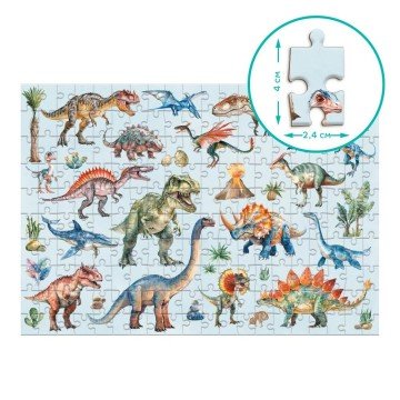 Фото2.Монтессорі пазл «Динозаври», 200 ел