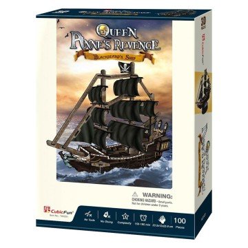 Фото2.Тривимірна головоломка-конструктор КОРАБЕЛЬ ПОМСТА КОРОЛЕВИ ГАННИ