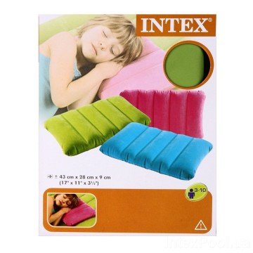 Фото2.Подушка надувна (блакитна) Intex (28207)