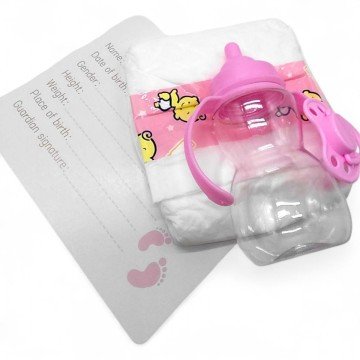 Фото2.Лялька (висота: 50 см, гумова, імітація скляних очей, пустушка, пляшечка, памперс, капелюшок, взуття