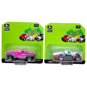 Фото2.Машина металева АВТОПРОМ, 1:64, мікс видів (планшет 15,5*11,5*4 см)