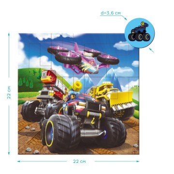 Фото2.Магнітний пазл на 40 елементів «Колеса»