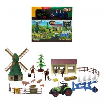 Фото2.Ферма 58 елементів, трактор на батарейках, звуки, підсвічування, ігрові фігурки, вітряк, будинок, в 