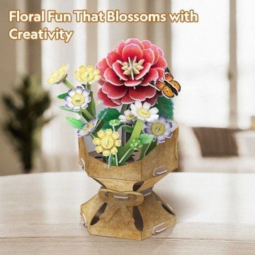 Фото2.Тривимірна головоломка-конструктор із серії Букет квітів 