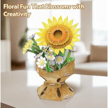 Фото2.Тривимірна головоломка-конструктор із серії Букет квітів 