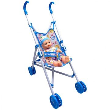 Фото2.Візок з лялькою сидячий H01-63 в кульку р.62x20см YG Toys