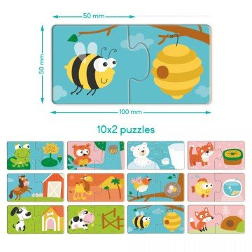 Фото2.Пазл ДУО «Звірята та їх домівки»