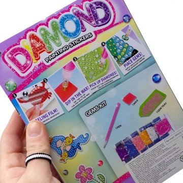Фото2.Алмазні стікери (стікери із клейкими основами, кілька пачок алмазів, посудина, стилус, квадратик вос