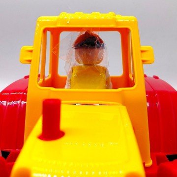 Фото2.Трактор пластиковий  BAMS 007/6 (ЖОВТИЙ/ЧЕРВОНИЙ)