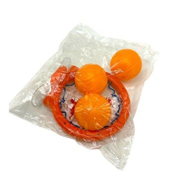 Фото2.Баскетбольний набір (кільце на присосці, 3 мʼячики пакет. 22*18*5 см)