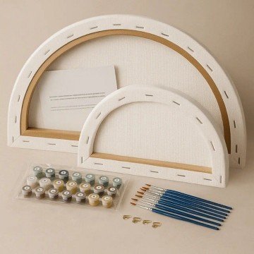 Фото2.Картина за номерами з фарбами металік 