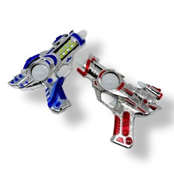 Фото2.Пістолет, що світиться (на батарейках, червоний)