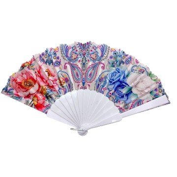 Фото2.Аксесуар віяло, ручний (МІКС ВИДІВ), квітковий принт