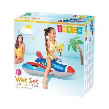 Фото2.Надувний пліт Літак (вік 3+) 117cmX104cm (СИНІЙ)