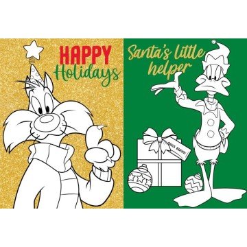 Фото3.Книжка-розмальовка зі стікерами - Looney Tunes: Щасливого Різдва! ©Warner Bros. Ideyka (295862)