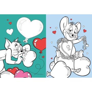 Фото2.Книжка-розмальовка зі стікерами - Tom and Jerry: День Святого Валентина ©Warner Bros. Ideyka (295922