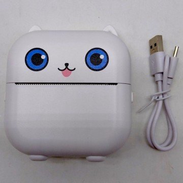 Фото3.Принтер, Bluetooth, вбудований акумулятор, type-C, чорно-білий друк, додаток, 1 рулон термопаперу, в