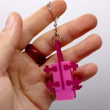 Фото2.3D Брелоки MINECRAFT / МАЙНКРАФТ AXOLOTL/ АКСОЛОТЛЬ KEYCHAIN, 3D друк OYTOY (298037)