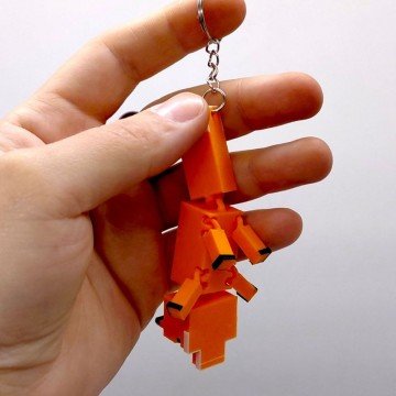 Фото2.3D Брелоки MINECRAFT / МАЙНКРАФТ FOX/ ЛИСИЧКА KEYCHAIN, 3D друк OYTOY (298040)