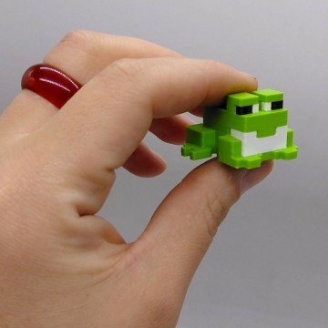Фото2.3D Брелоки MINECRAFT / МАЙНКРАФТ FROG / ЖАБКА KEYCHAIN, ЗЕЛЕНА, 3D друк OYTOY (298041)