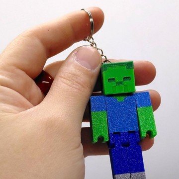 Фото2.3D Брелоки MINECRAFT / МАЙНКРАФТ ZOMBIE / ЗОМБІ KEYCHAIN, 3D друк OYTOY (298049)