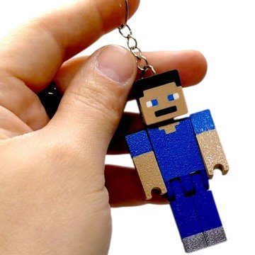 Фото2.3D Брелоки MINECRAFT / МАЙНКРАФТ STEVE / СТІВ KEYCHAIN, 3D друк OYTOY (298050)