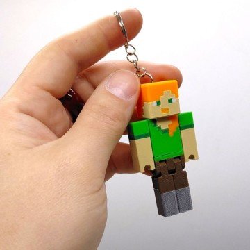 Фото2.3D Брелоки MINECRAFT / МАЙНКРАФТ ALEX / АЛЕКС KEYCHAIN, 3D друк OYTOY (298051)