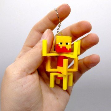 Фото2.3D Брелоки MINECRAFT / МАЙНКРАФТ BLAZE / ІФРИТ БЛЕЙЗ KEYCHAIN, 3D друк OYTOY (298057)