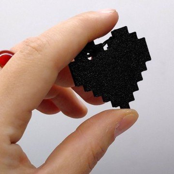 Фото2.2D Брелоки MINECRAFT / МАЙНКРАФТ 2D HEART / СЕРЦЕ KEYCHAIN, 3D друк OYTOY (298067)